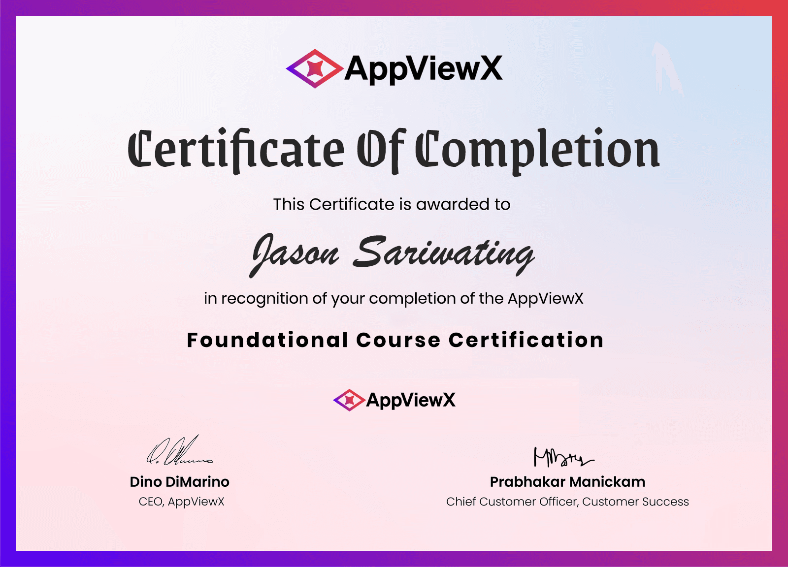 Foundational Course Certification